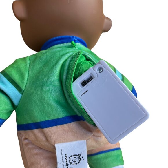 COCOMELON CODY Plush Talking Doll Plastic Head with Green Dinosaur WORKS 13" - Picture 6 of 8